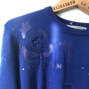 Vintage blue/purple wool sweater